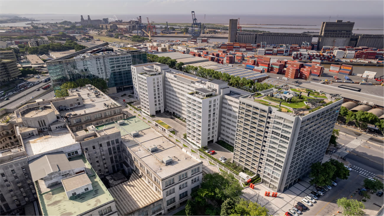 Vista aérea del complejo Quartier